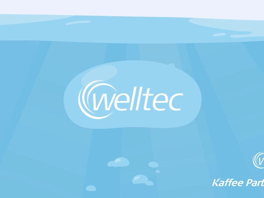 Illustration einer Wasseroberfläche. Es steigen mehrere Luftblasen auf, in einer davon ist das welltec Logo zu sehen.