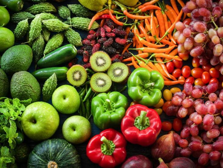 verschiedenes Obst und Gemüse