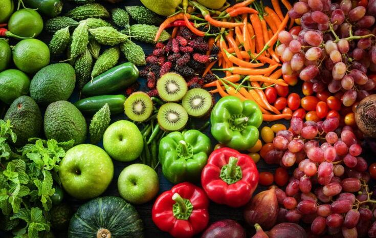 verschiedenes Obst und Gemüse